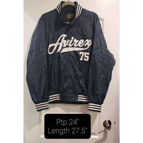 SUPER RARE! Vintage Avirex Varsity Baseball Jacket Mens Large Polyester‎ - Picture 1 of 16